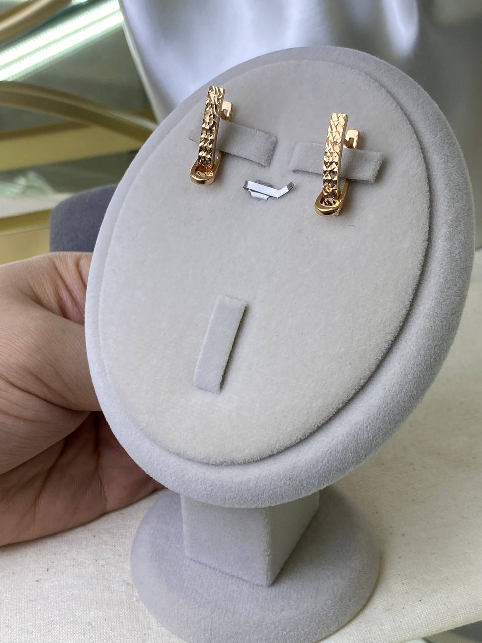 Серьги из красного золота  585 пробы 